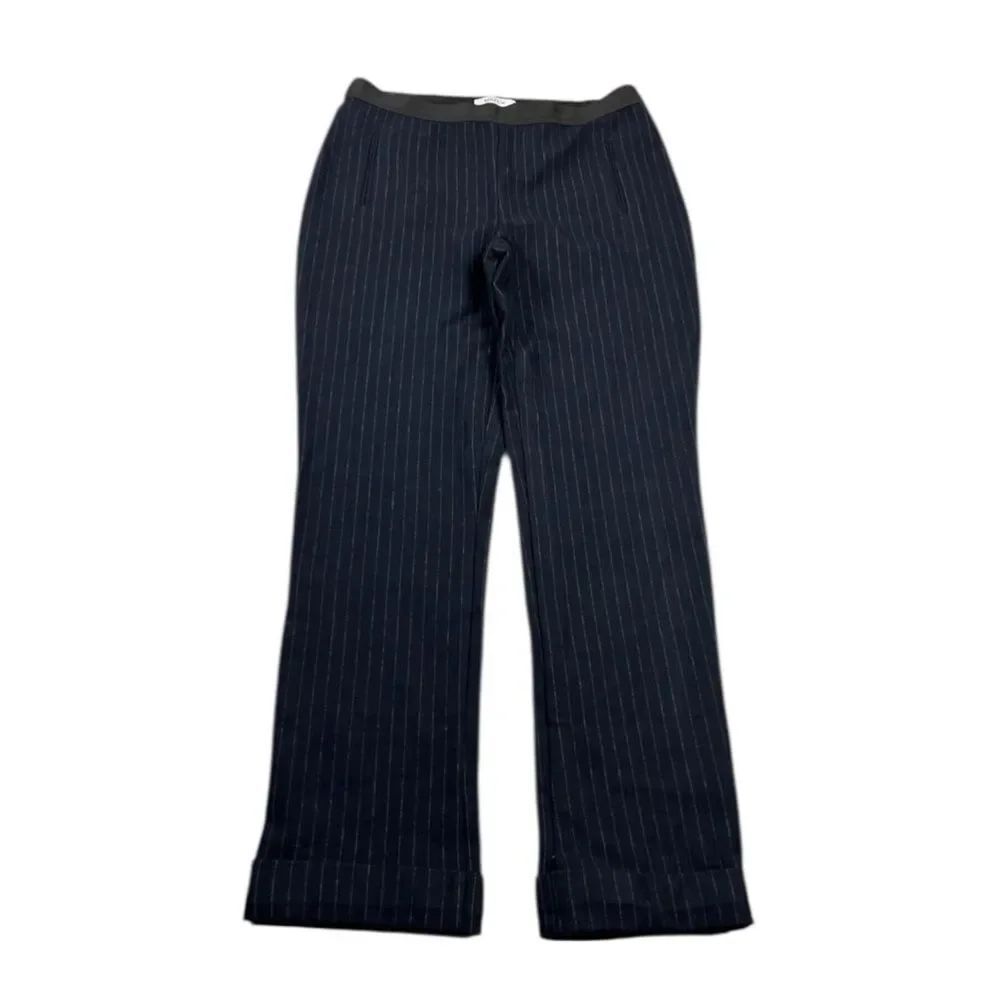 Bailey 44 Ponte Knit Pants Striped Trousers Workwear Classic Comfort Stretch L
